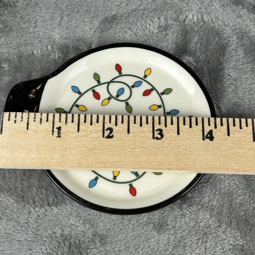 Temptations By Tara Kawaii Face Mug With Saucer Lid Holiday Themed Dove & Lights - Picture 12 of 13